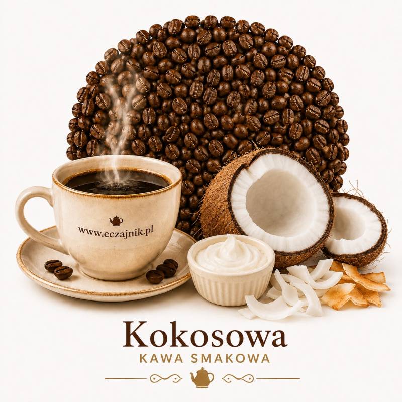 Kawa Kokosowa – smakowa 100% Arabica Brazylia Santos | eczajnik.pl
